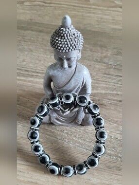 🧿 Stunning Black Evil Eye Beaded Bracelet – Protection & Style! 🧿**